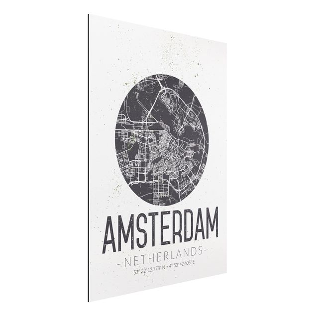 Küchen Deko Stadtplan Amsterdam - Retro