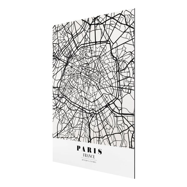 Wandbilder Weltkarten Stadtplan Paris - Klassik