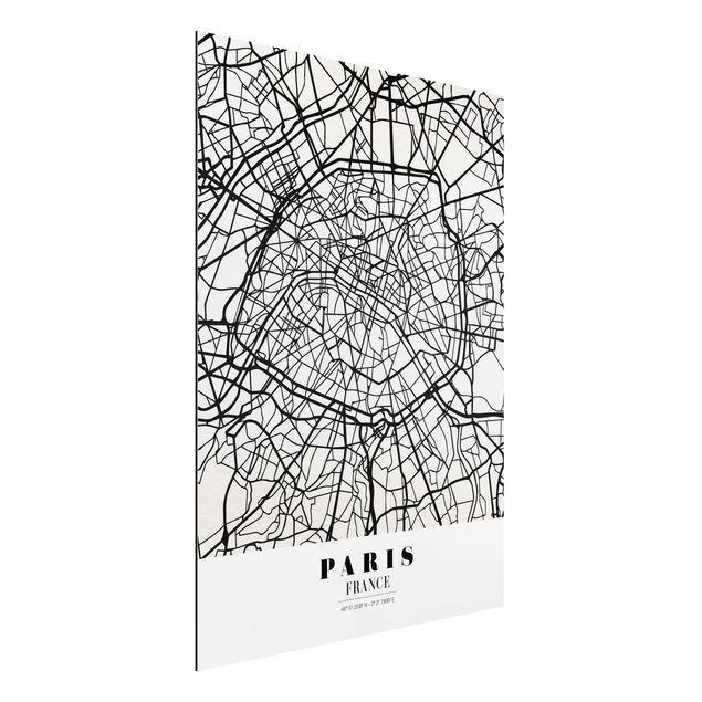 Küchen Deko Stadtplan Paris - Klassik