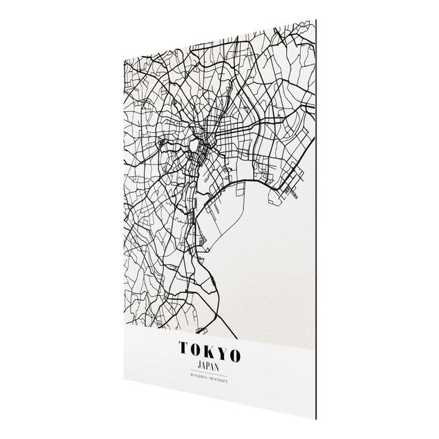 Wandbilder Weltkarten Stadtplan Tokyo - Klassik