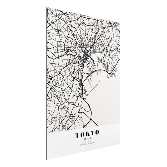 Wanddeko Küche Stadtplan Tokyo - Klassik