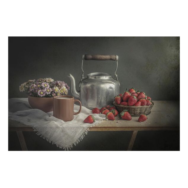 Wandbilder Stillleben Stillleben mit Erdbeeren