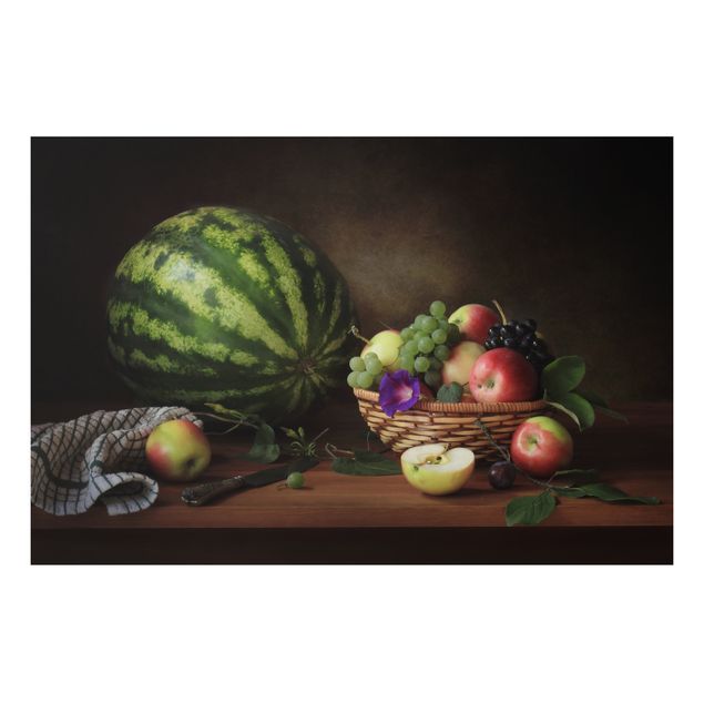 Wandbilder Früchte Stillleben mit Melone