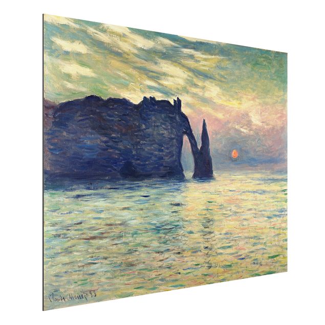 Küche Dekoration Claude Monet - Felsen Sonnenuntergang