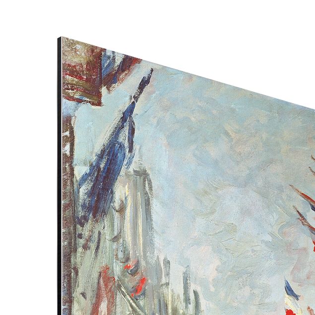 Wandbilder Kunstdrucke Claude Monet - Straße im Flaggenschmuck