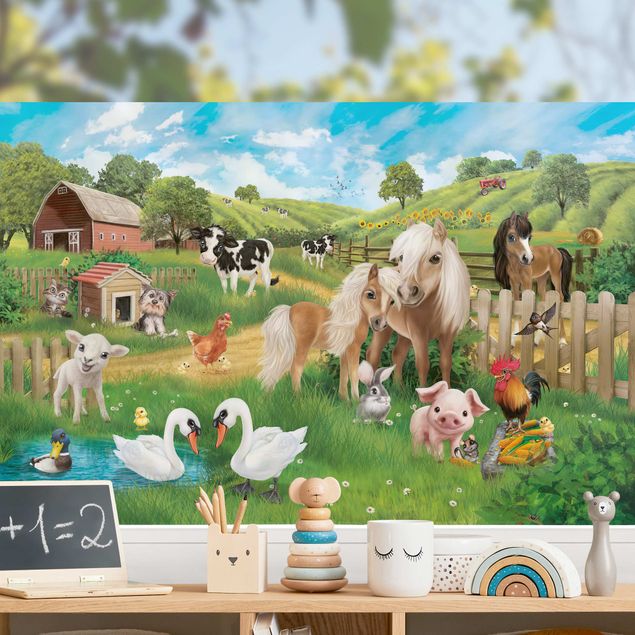 Kinderzimmer Deko Tiere auf dem Bauernhof