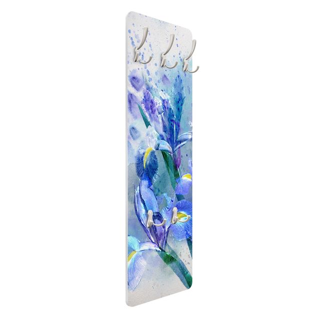 Garderobe - Aquarell Blumen Iris