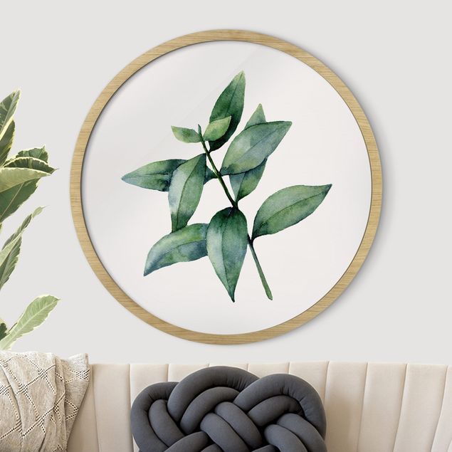 Blumenbilder mit Rahmen Aquarell Eucalyptus III