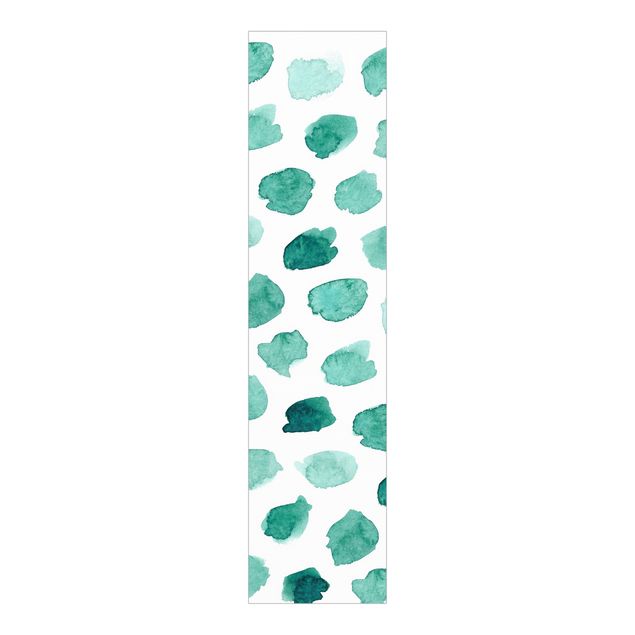 Schiebevorhang Muster Aquarell Kleckse in Mintgrün