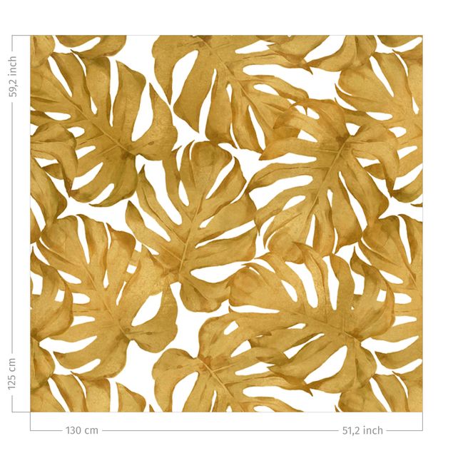 Küche Dekoration Aquarell Monstera Blätter in Gold
