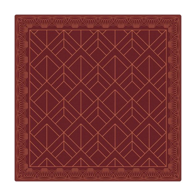 Kleine Teppiche Art Deco Schuppen Muster mit Bordüre