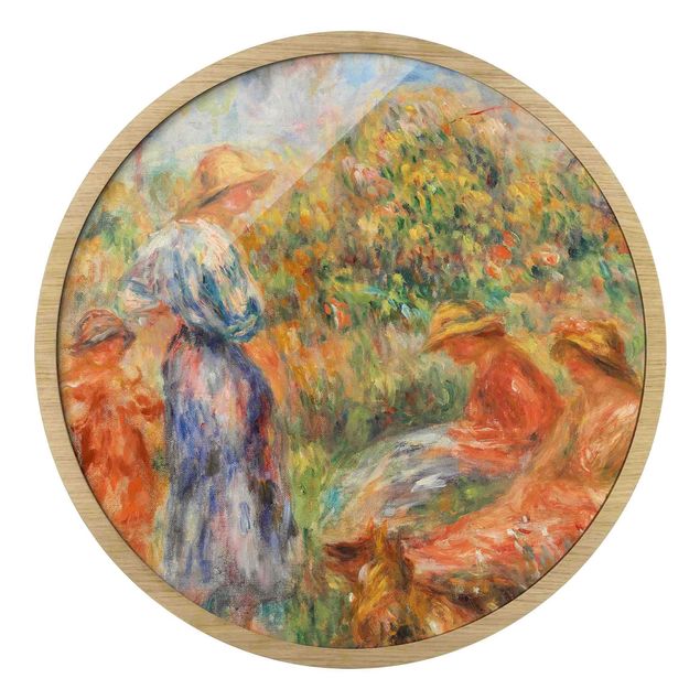 Wandbilder Kunstdrucke Auguste Renoir - Landschaft mit Frauen und Kind
