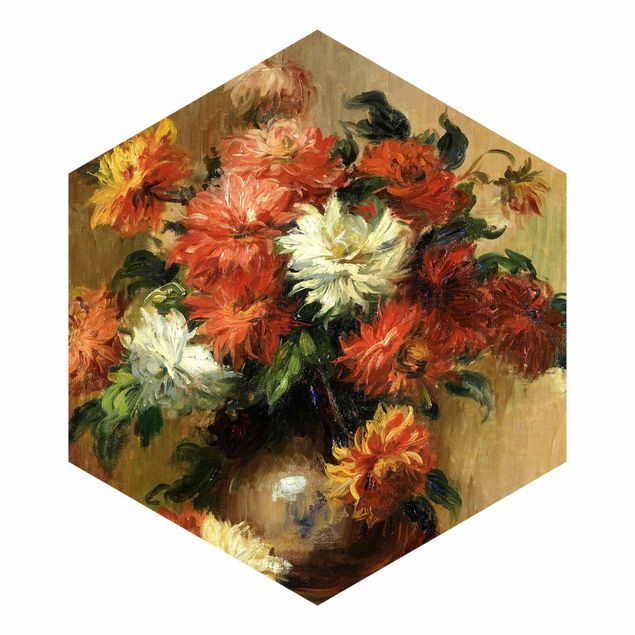 Fototapete Blumen Auguste Renoir - Stillleben mit Dahlien