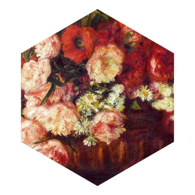 Tapete Blumen Auguste Renoir - Stillleben mit Pfingstrosen