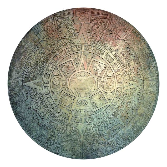 moderne Fototapete Azteken Ornamentik im Kreis