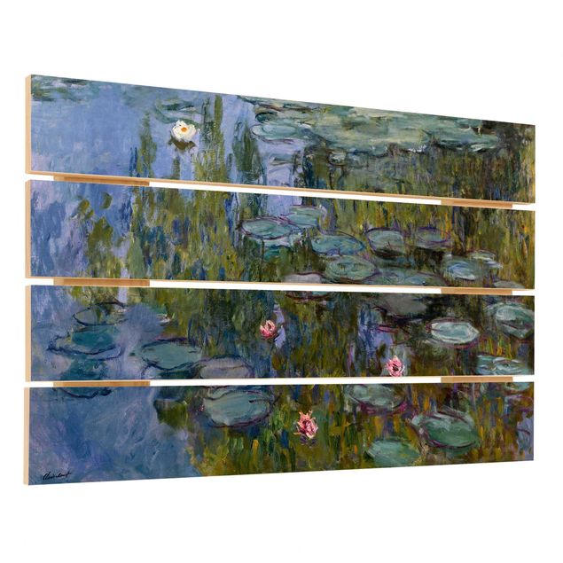 Holzbild Natur Claude Monet - Seerosen (Nympheas)