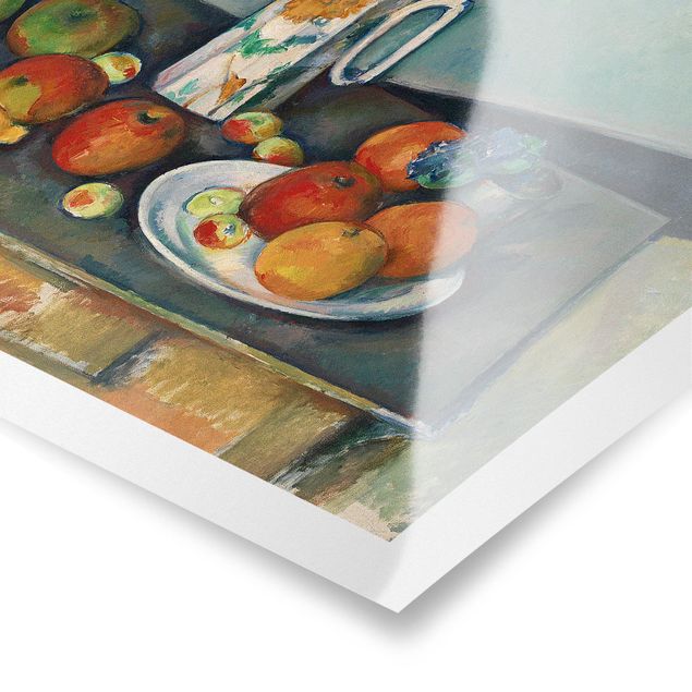 Wandbilder Kunstdrucke Paul Cézanne - Stillleben Milchkrug