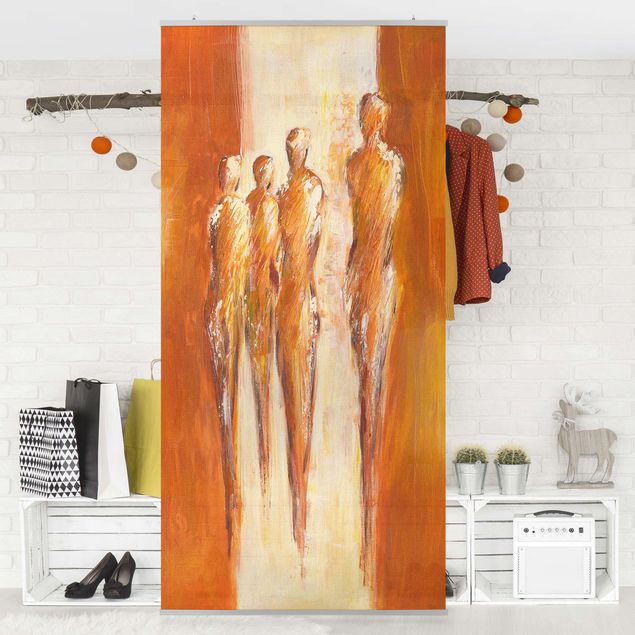 Küche Dekoration Petra Schüßler - Vier Figuren in Orange 02