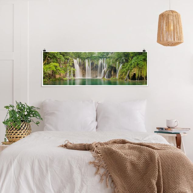 Wandbilder Bäume Wasserfall Plitvicer Seen