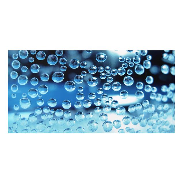 Spritzschutz Glas - Dark Bubbles - Querformat - 2:1