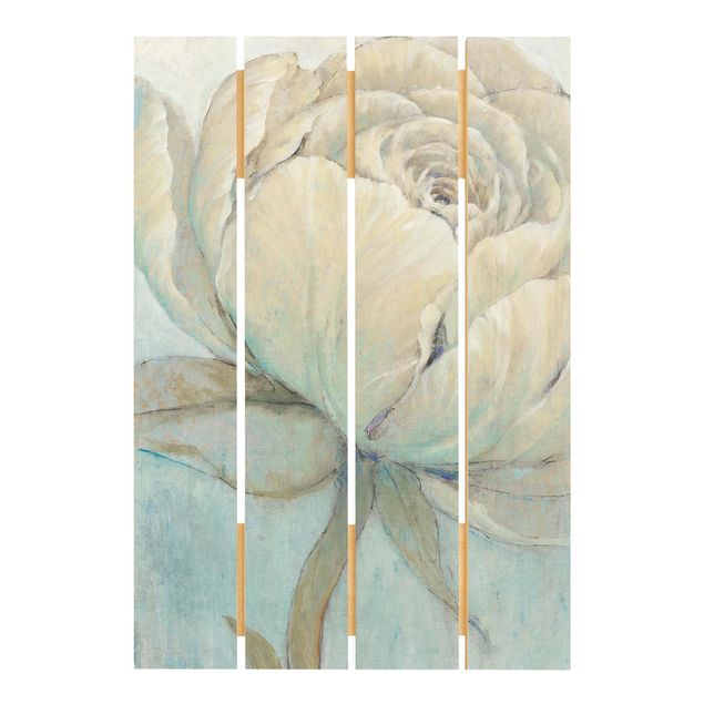 Holzbilder Englische Rose Pastell