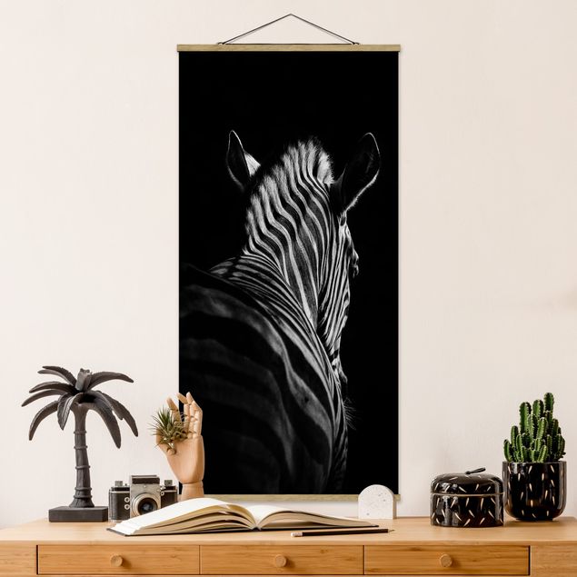 Wanddeko Küche Dunkle Zebra Silhouette