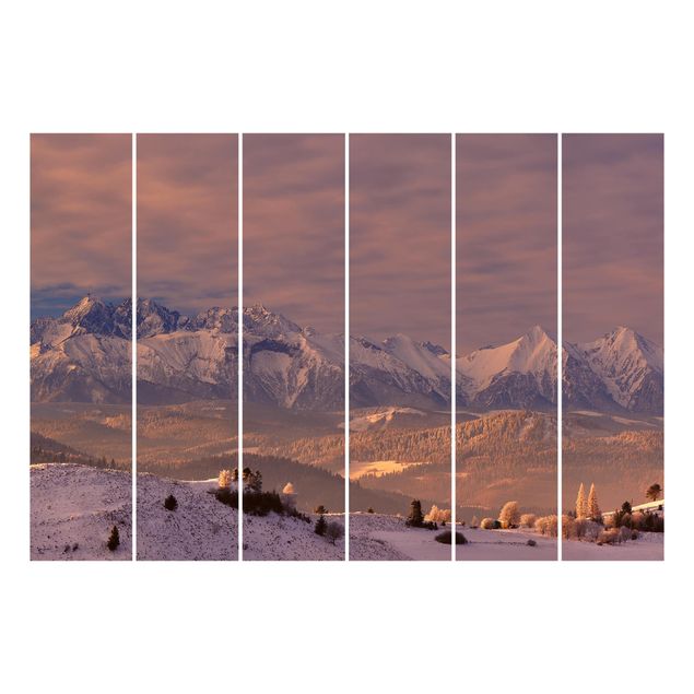 Schiebevorhänge Hohe Tatra am Morgen