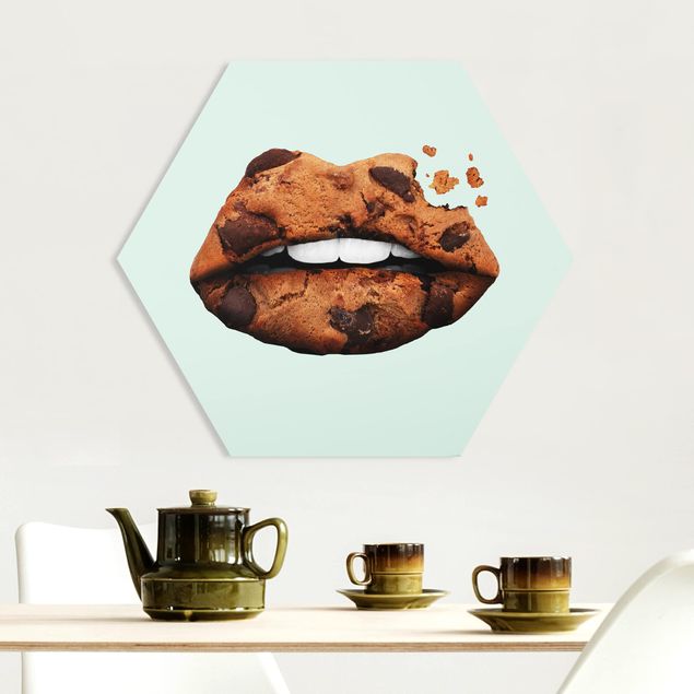 Küchen Deko Lippen mit Keks