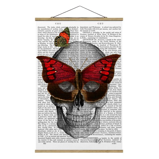 Wandbilder Modern Grusellektüre - Schmetterlingsmaske