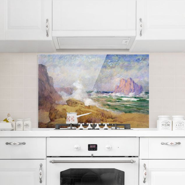 Glasrückwand Küche Ozean an der Bucht Malerei