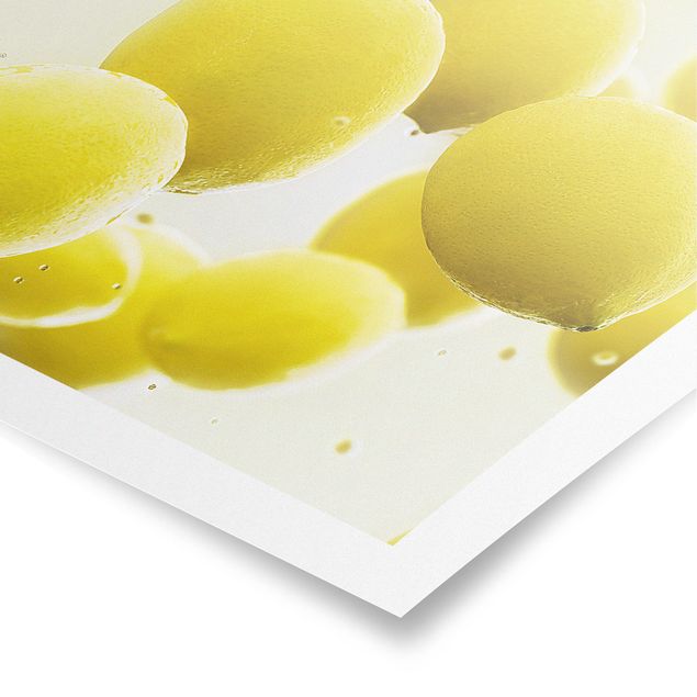 Wandbilder Abstrakt Zitronen im Wasser