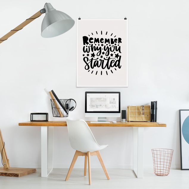 Poster mit Spruch Remember why you started