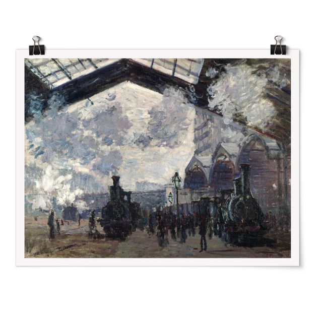 Kunstkopie Poster Claude Monet - Gare Saint Lazare
