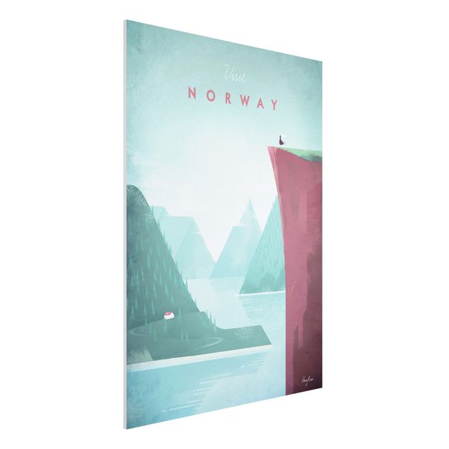 Wanddeko Küche Reiseposter - Norwegen