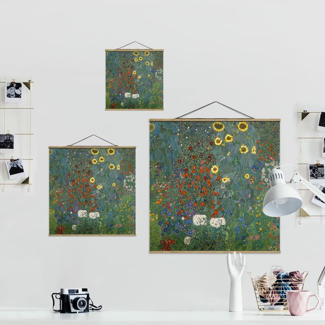 Wandbilder Blumen Gustav Klimt - Garten Sonnenblumen