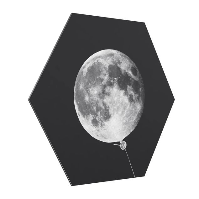 Wandbilder Modern Luftballon mit Mond