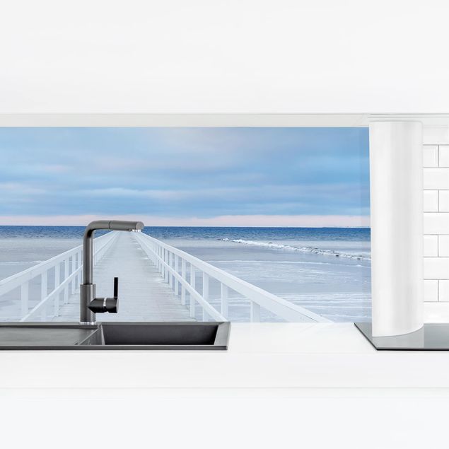 Küchenrückwand Folie selbstklebend Brücke in Schweden