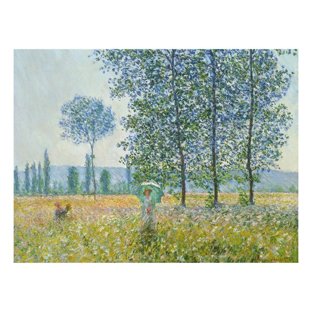Spritzschutz Blumen Claude Monet - Felder im Frühling