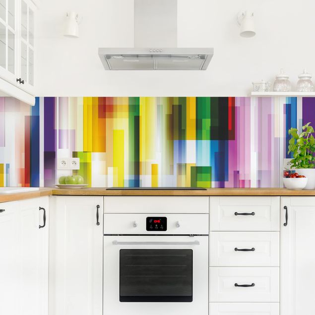Küchenspiegel Glas Rainbow Cubes