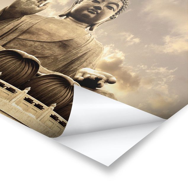 Poster bestellen Großer Buddha Sepia