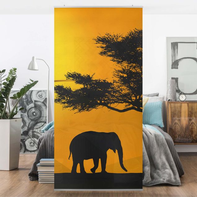 Wanddeko Küche African Elefant Walk