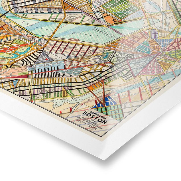 schöne Bilder Moderne Karte von Boston