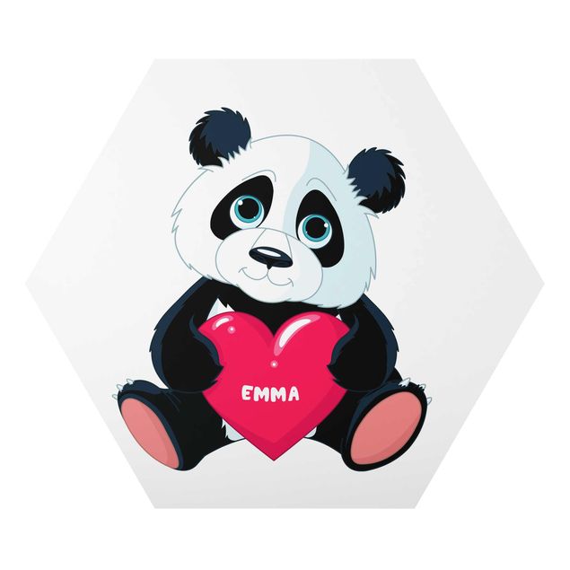 Wandbilder Modern Panda mit Herz