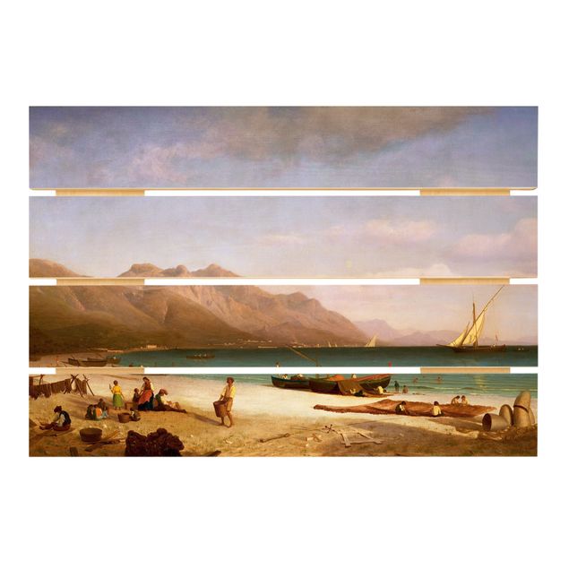 Holzbild Natur Albert Bierstadt - Der Golf von Salerno