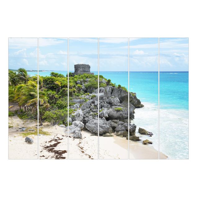 Schiebegardine Wald Karibikküste Tulum Ruinen