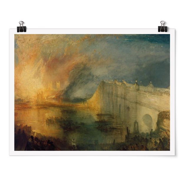Wandbilder Landschaften William Turner - Brand des Parlaments