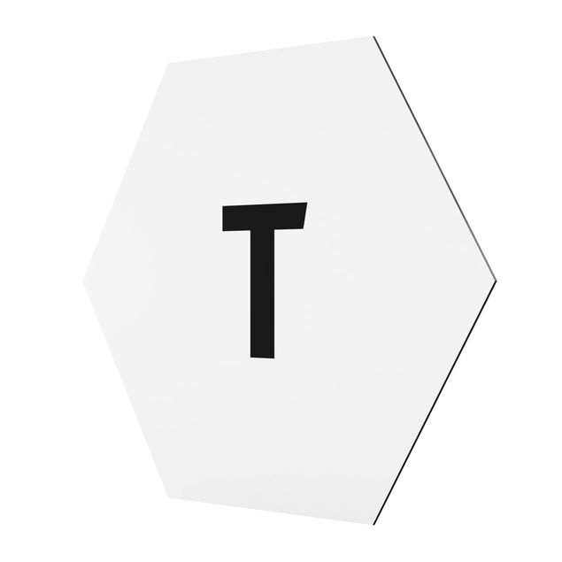 Hexagon Bilder Buchstabe Weiß T