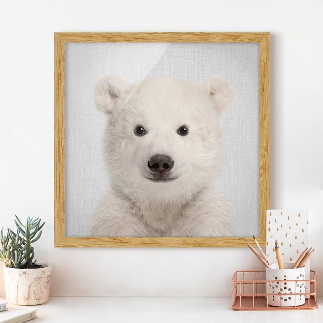 Wandbilder Bären Baby Eisbär Emil