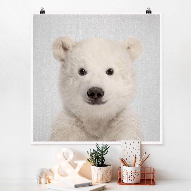 Wandbilder Bären Baby Eisbär Emil