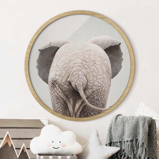 Wandbilder Elefanten Baby Elefant von hinten